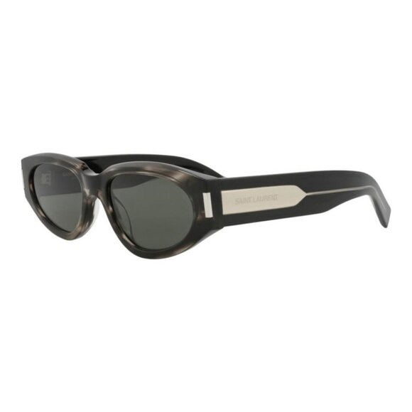 Saint Laurent Womens Round/Oval Havana Crystal Grey Fashion Designer Eyewear - Picture 1 of 4
